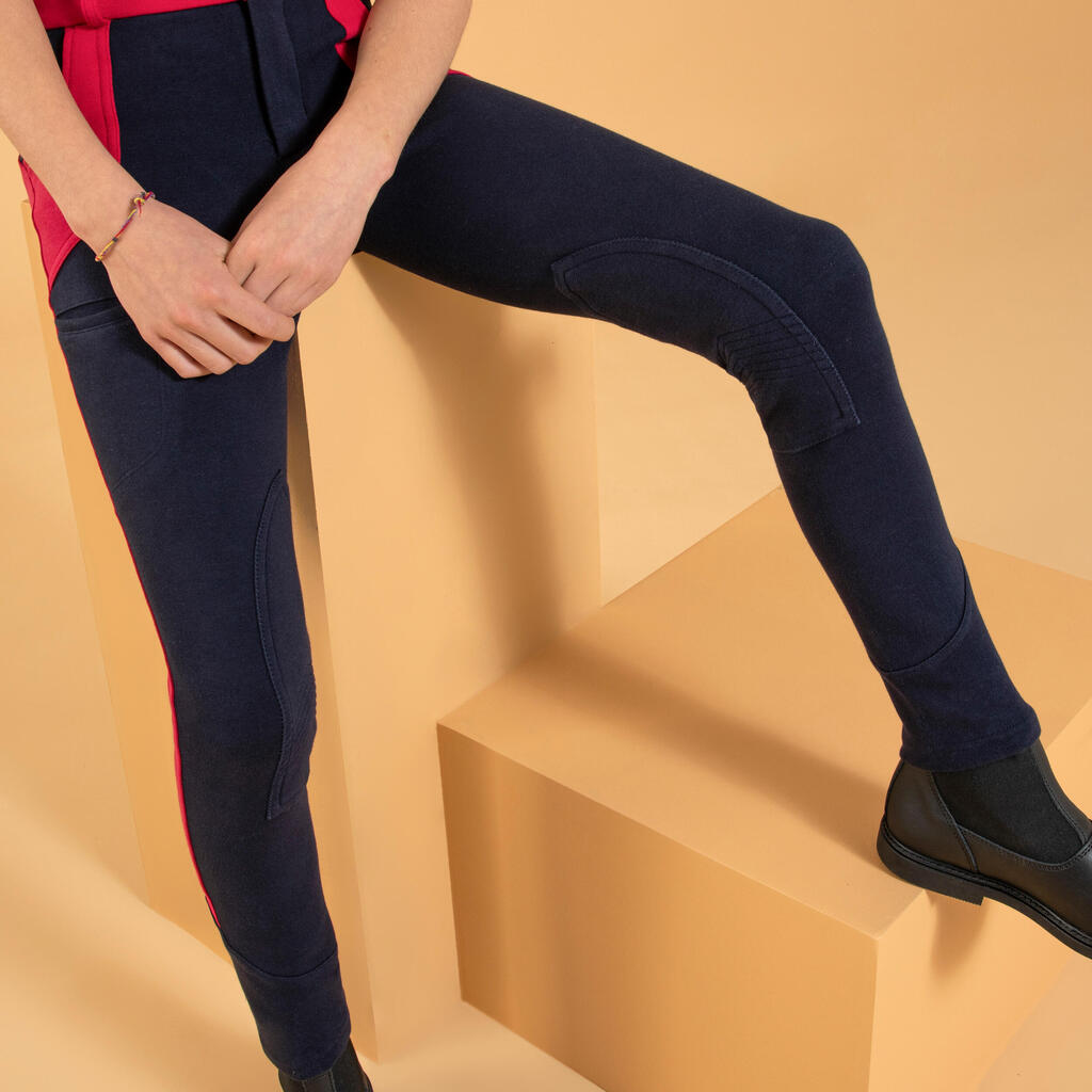 Breeches de equitación para Niños - Fouganza 120 rosado