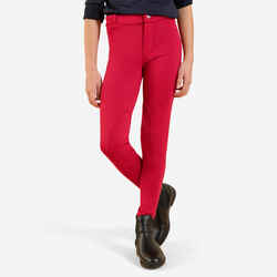 Kids' Warm Horse Riding Jodhpurs 100 - Cardinal Pink