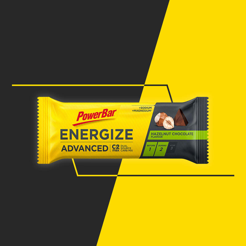 Baton energizant Powerbar C2max Alune Ciocolată (3 x 55g)