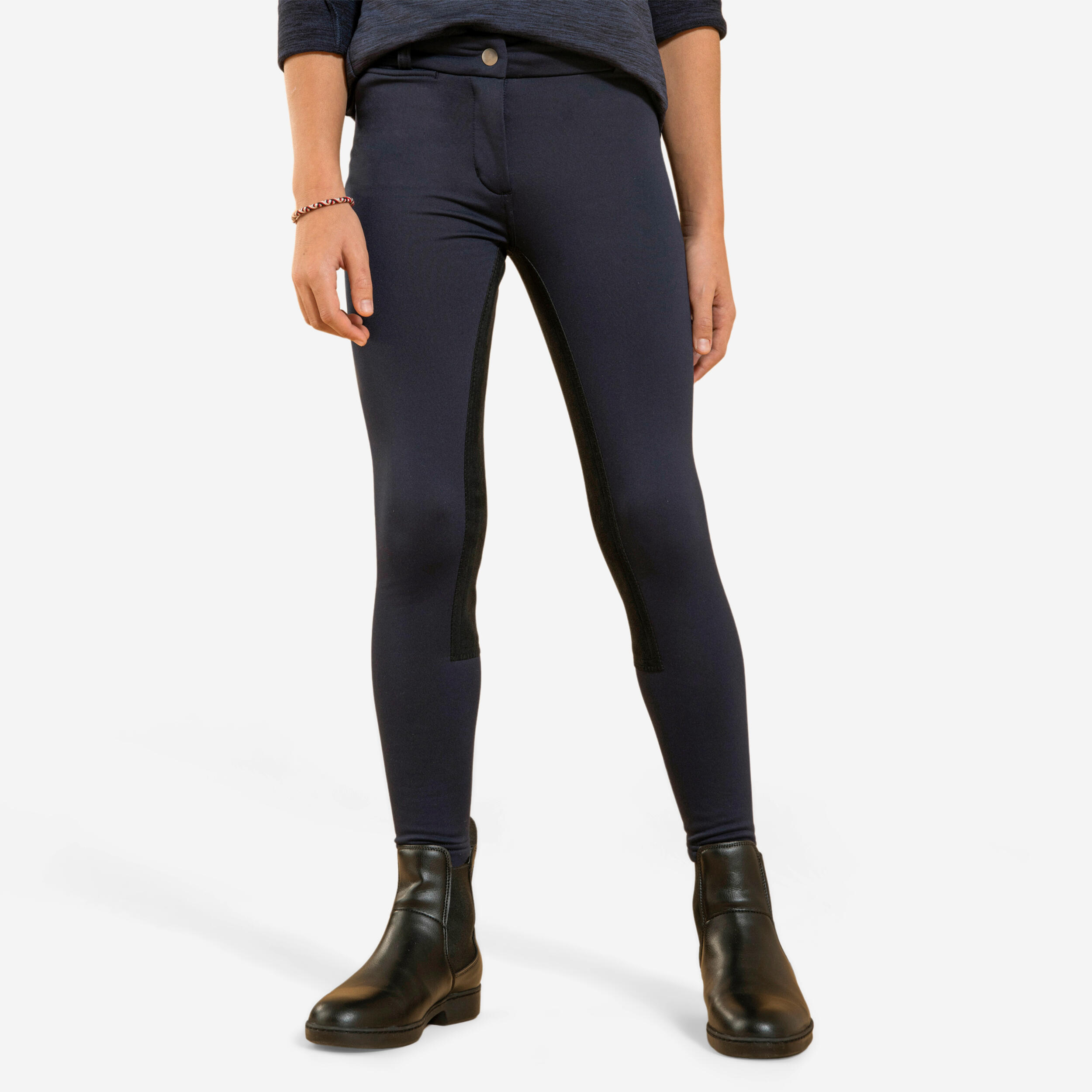 Children's warm riding pants - 180 navy