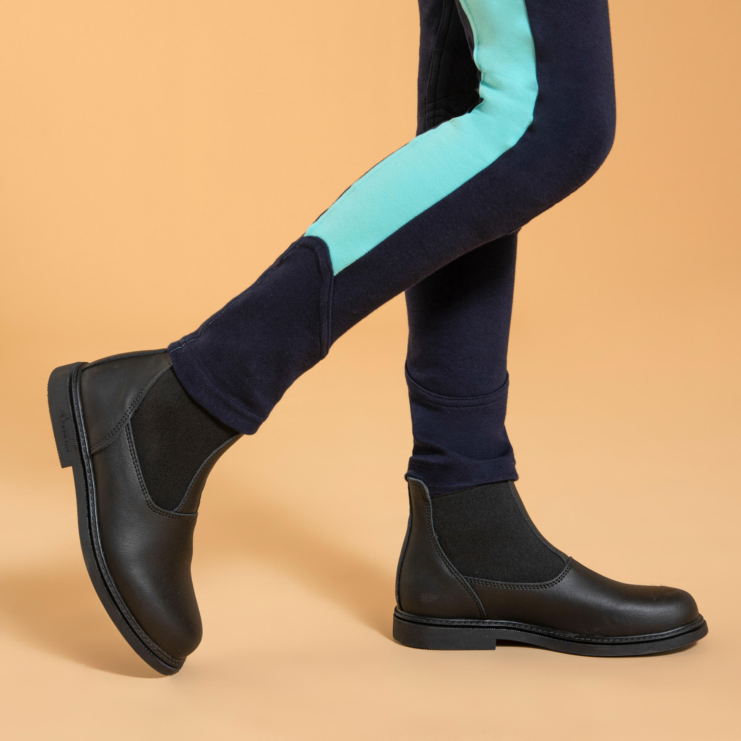 Kids' Horse Riding Warm Jodhpurs 100 - Navy - Asphalt blue - Fouganza -  Decathlon