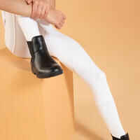 100 Kids' Horse Riding Show Jodhpurs - White