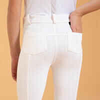 Kids' Horse Riding Show Jodhpurs 100 - White