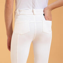 Pantalon de concours équitation Enfant - 100 blanc