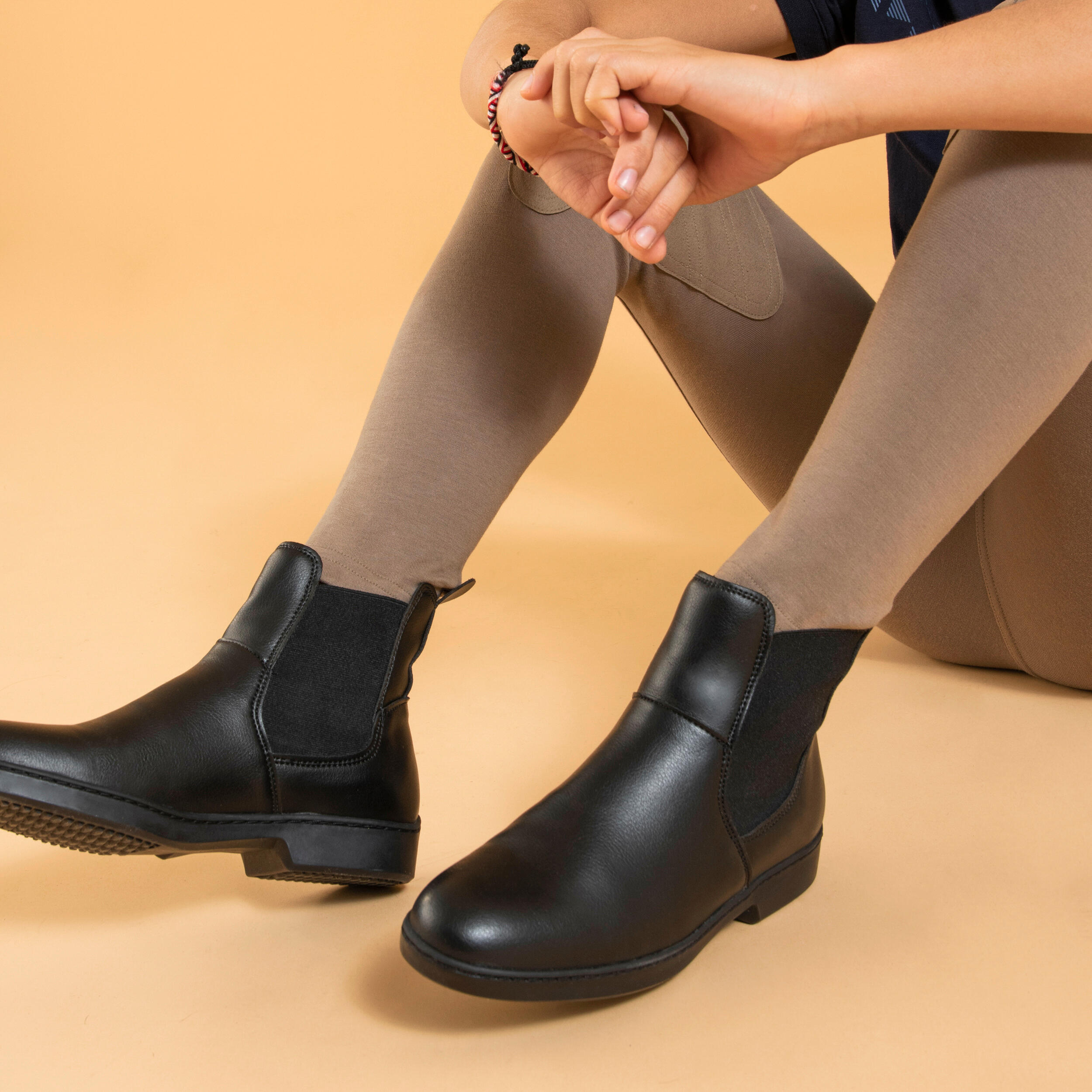 Pantalon d'équitation basanes enfant - 140 marron - FOUGANZA