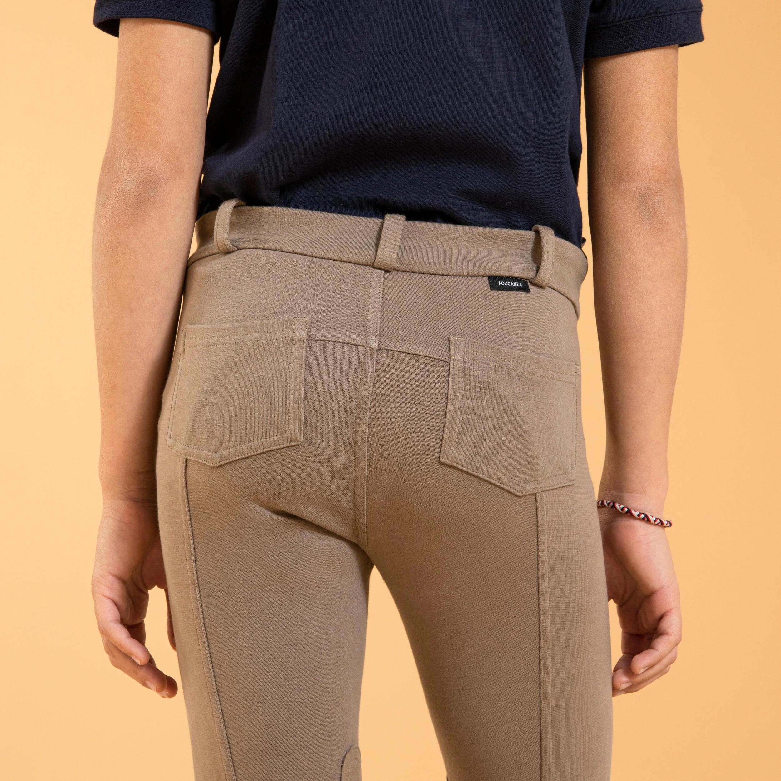 Pantalon d'équitation basanes enfant - 140 marron - FOUGANZA