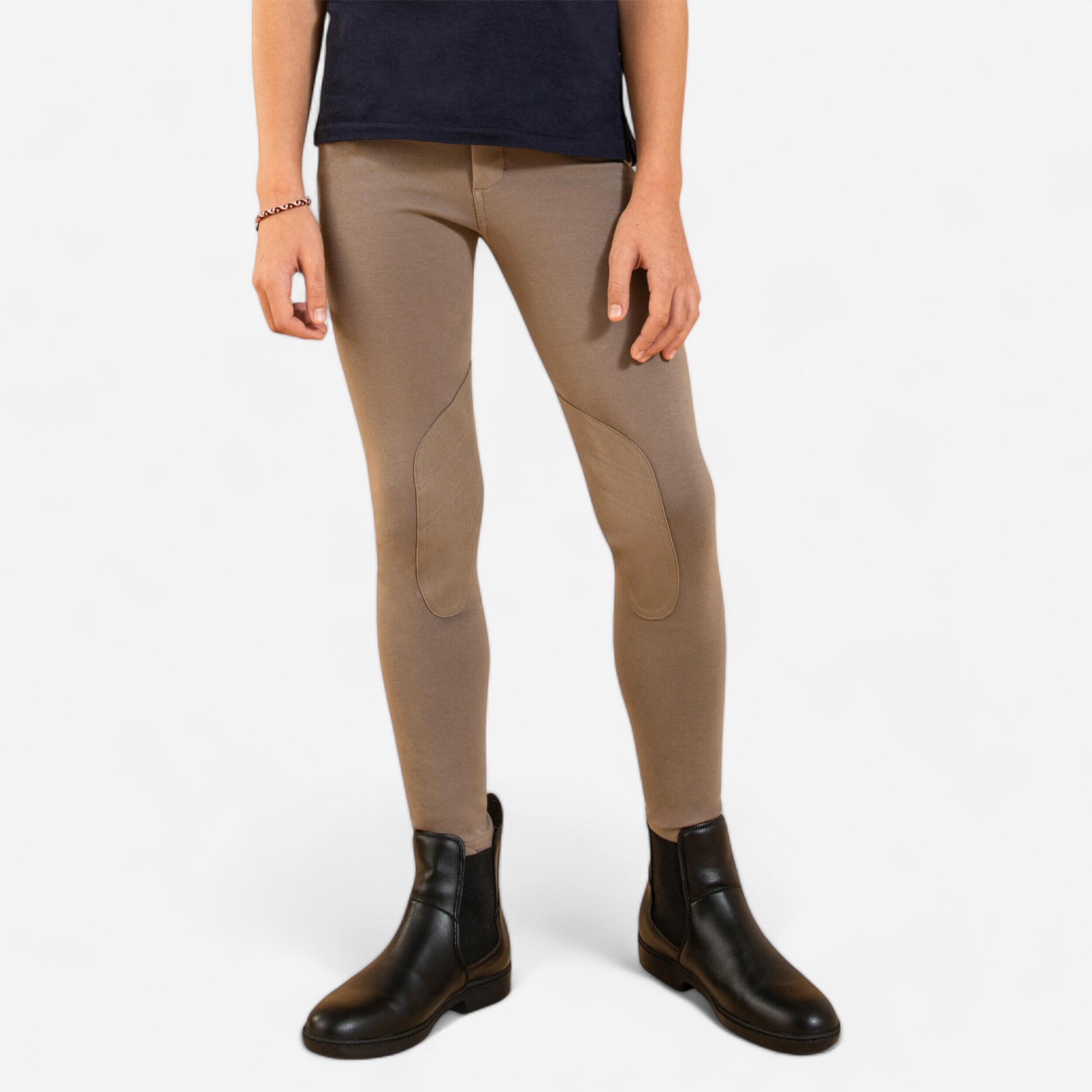 Pantalon d'équitation basanes enfant - 140 marron - FOUGANZA