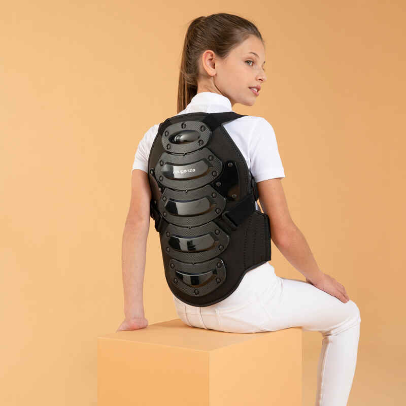 Chaleco equitación Safety 100 protector Niños Fouganza negro - Decathlon