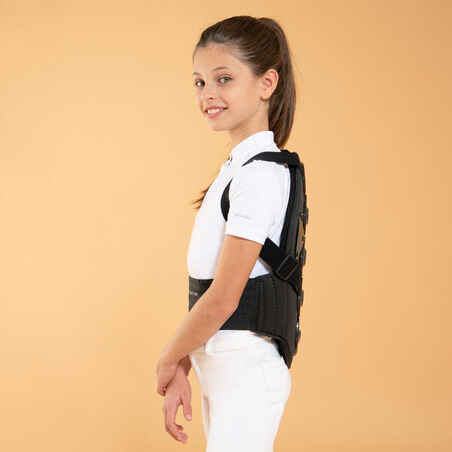 Kids' Horse Riding Back Protector Safety - Black