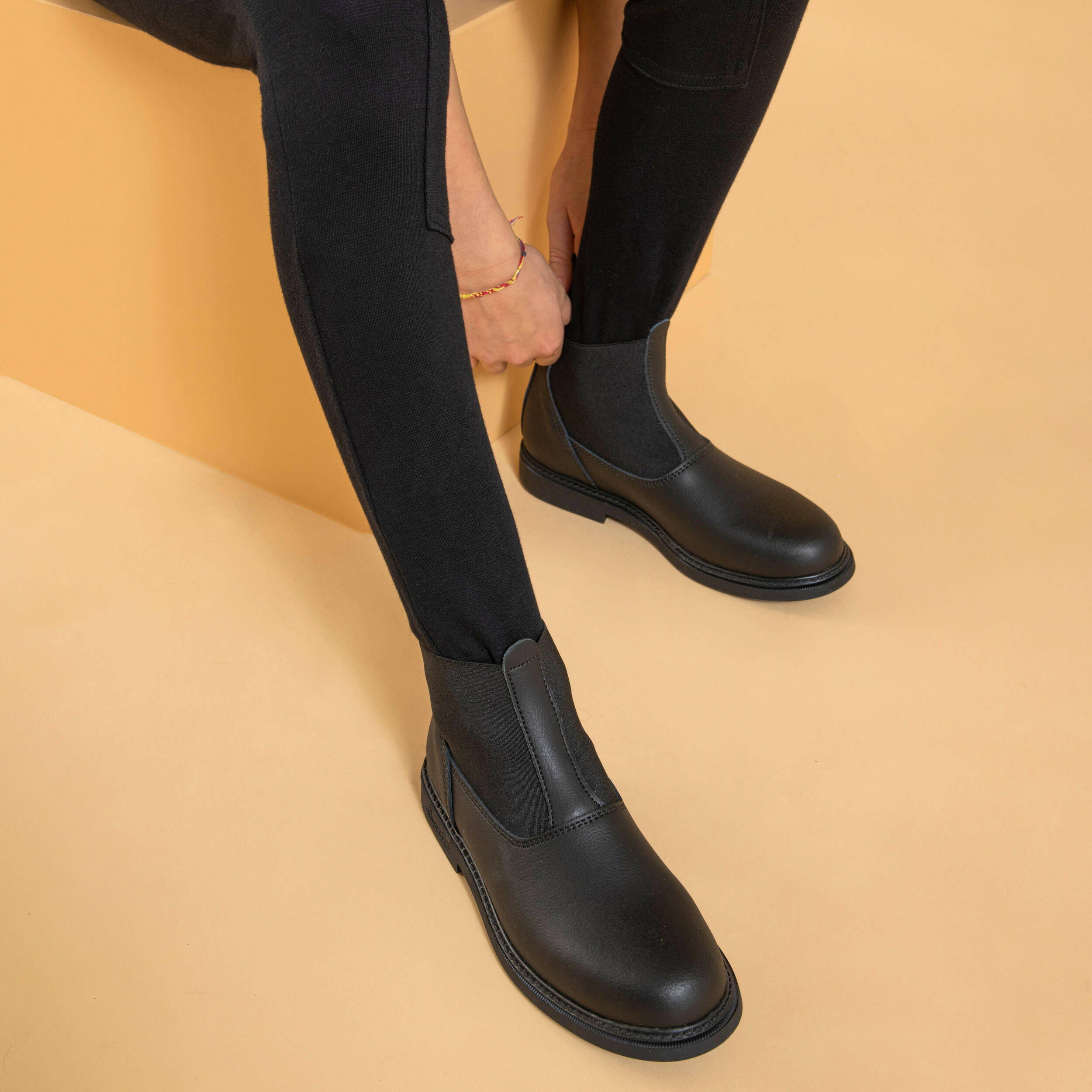 Kids' Horse Riding Jodhpurs 100 - Black -  5