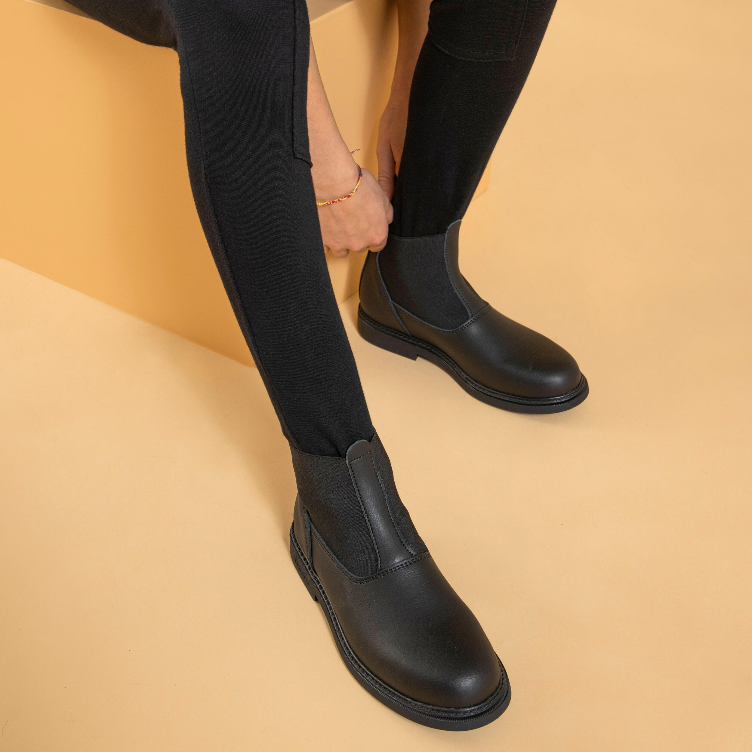 Pantalon d'équitation enfant - 100 noir - FOUGANZA
