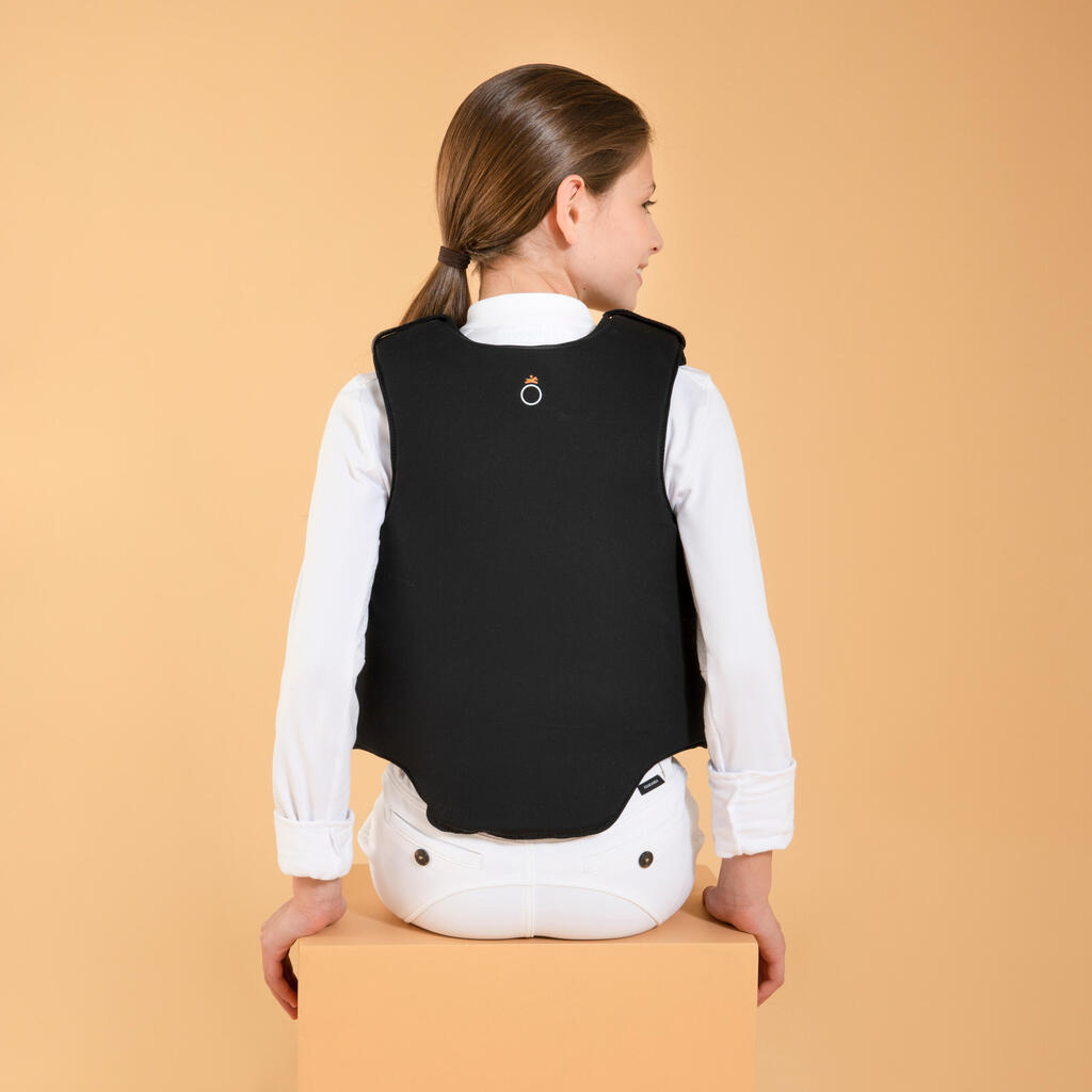Kids' Horse Riding Body Protector Safety 100 - Black