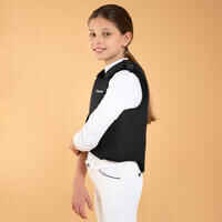 Kids' Horse Riding Body Protector Safety 100 - Black