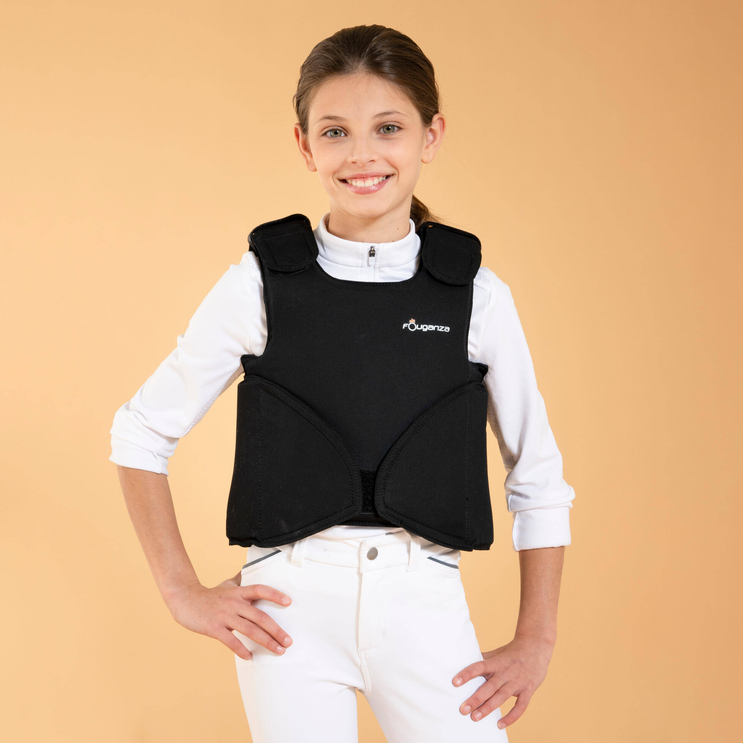 Kids Horse Riding Body Protector Safety 100 - Black -  1