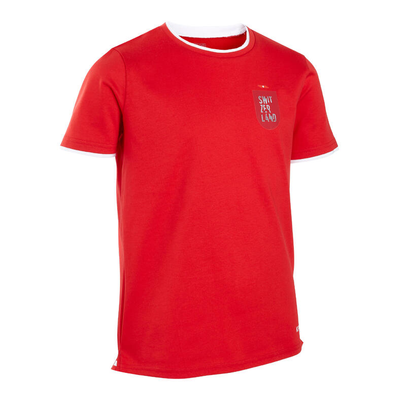 VOETBALSHIRT VOOR KINDEREN ZWITSERLAND FF100 2024