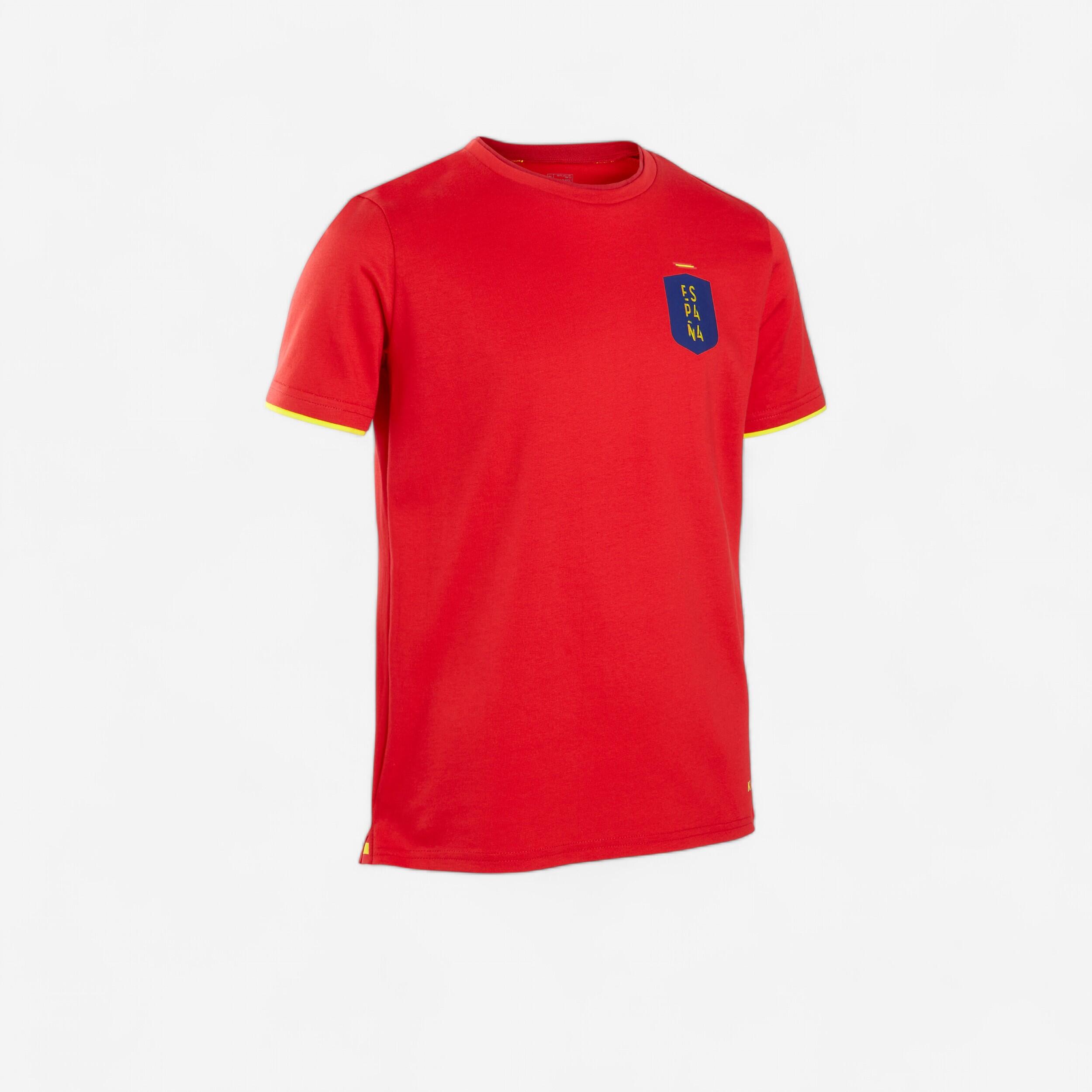 Kipsta - Maillot Espagne Ff100 Enfant 2024 - Maillot Manches Courtes - Football / Futsal / Sepak - Rouge - 6 À 8 Ans - Decathlon
