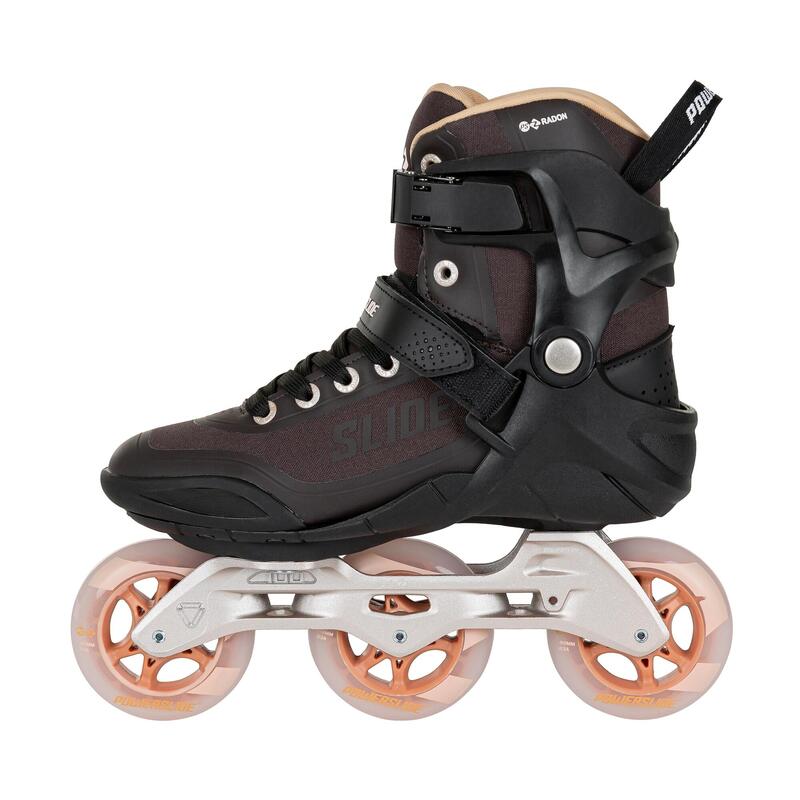 Patines Línea Mujer 3 Ruedas Fitness Powerslide Phuzion Radon Negro Rosa