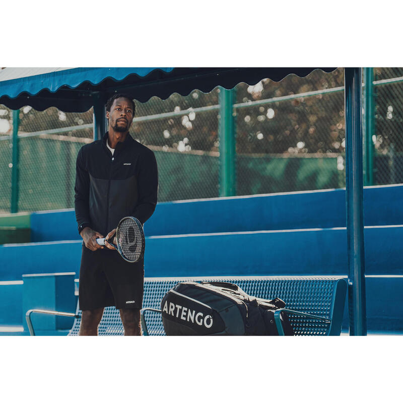 Erkek Tenis Eşofman Üstü - Siyah / Gri - Essential