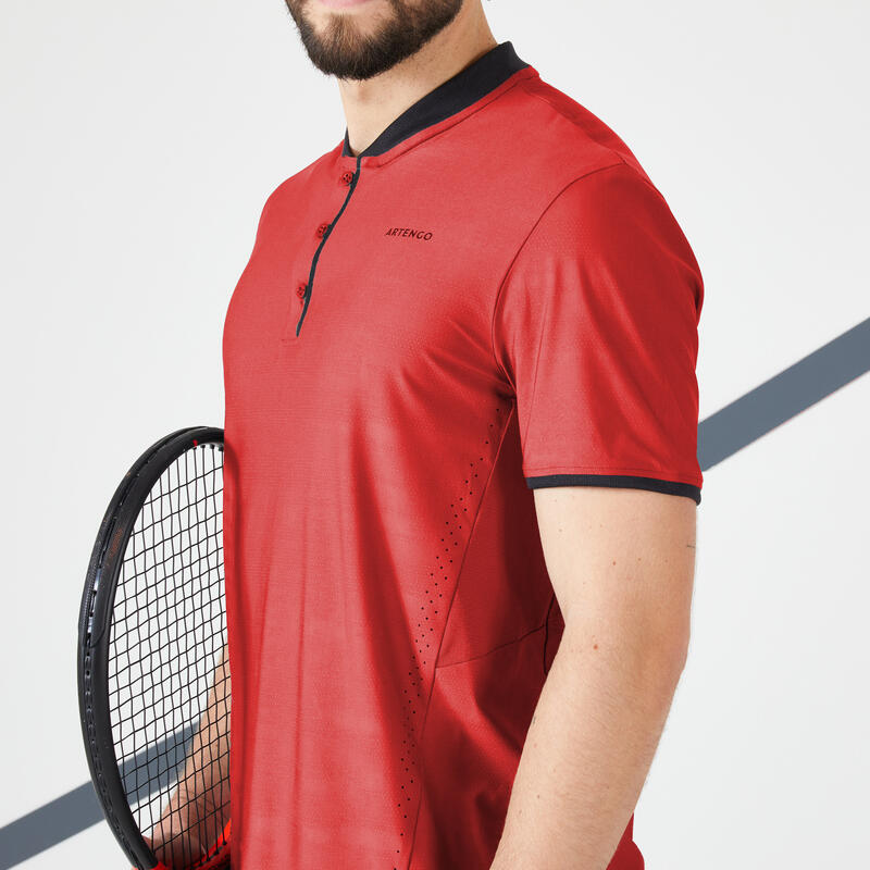 Tennisshirt met korte mouwen voor heren TTS DRY+ rood