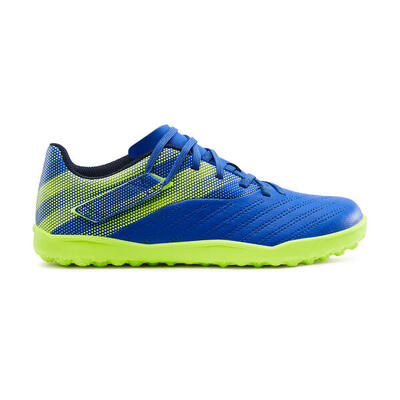 Botas Fútbol Kipsta Agility 140 HG Turf Tira autoadherente n Burdeos Naranja