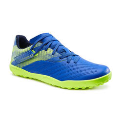 Voetbalschoenen Agility 140 TF klittenband blauw/geel