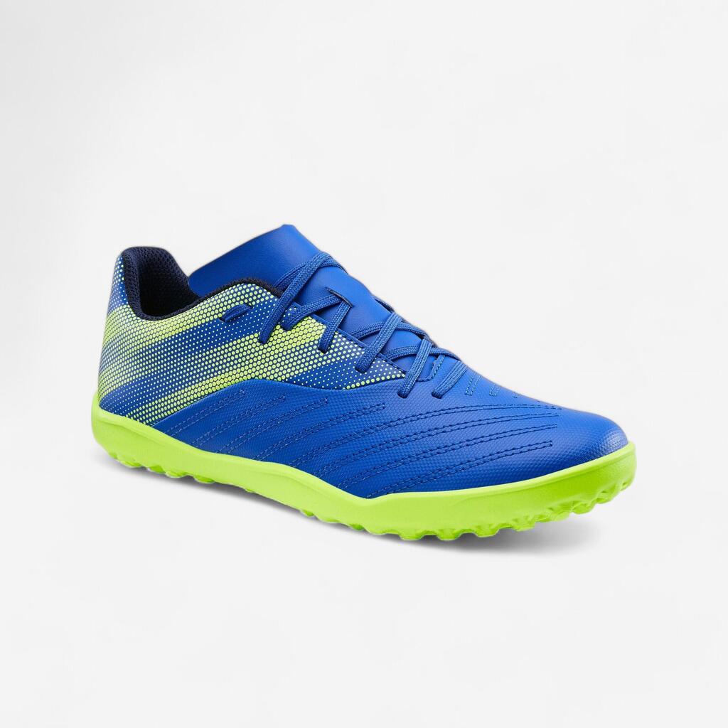 Lace-Up Football Boots Agility 140 TF - Blue/Yellow