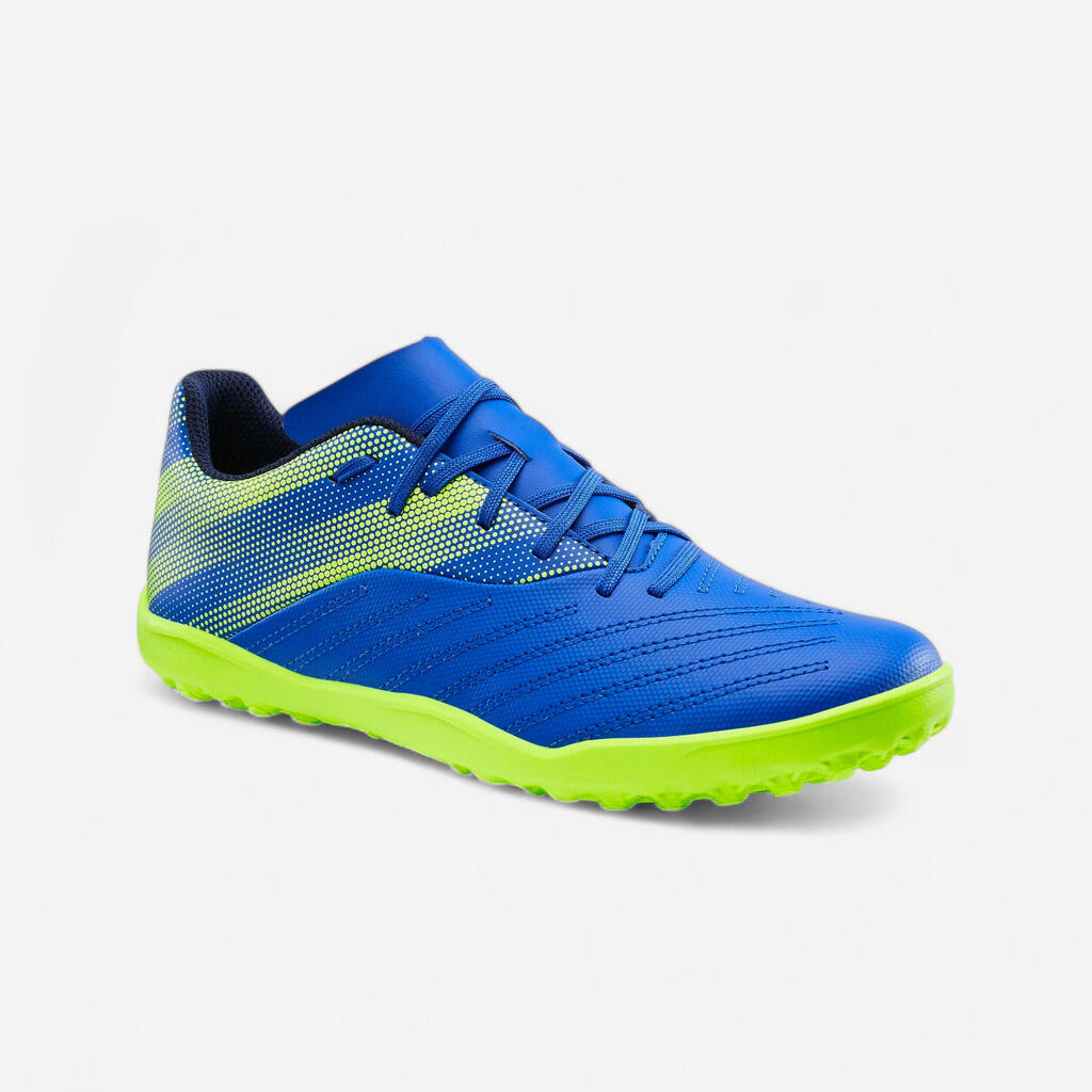 ZAPATILLAS FÚTBOL NIÑOS AGILITY140 HG AZUL AMARILLO