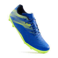 Kids' Dry Pitch Lace-Up Football Boots Agility 140 FG - Blue/Yellow