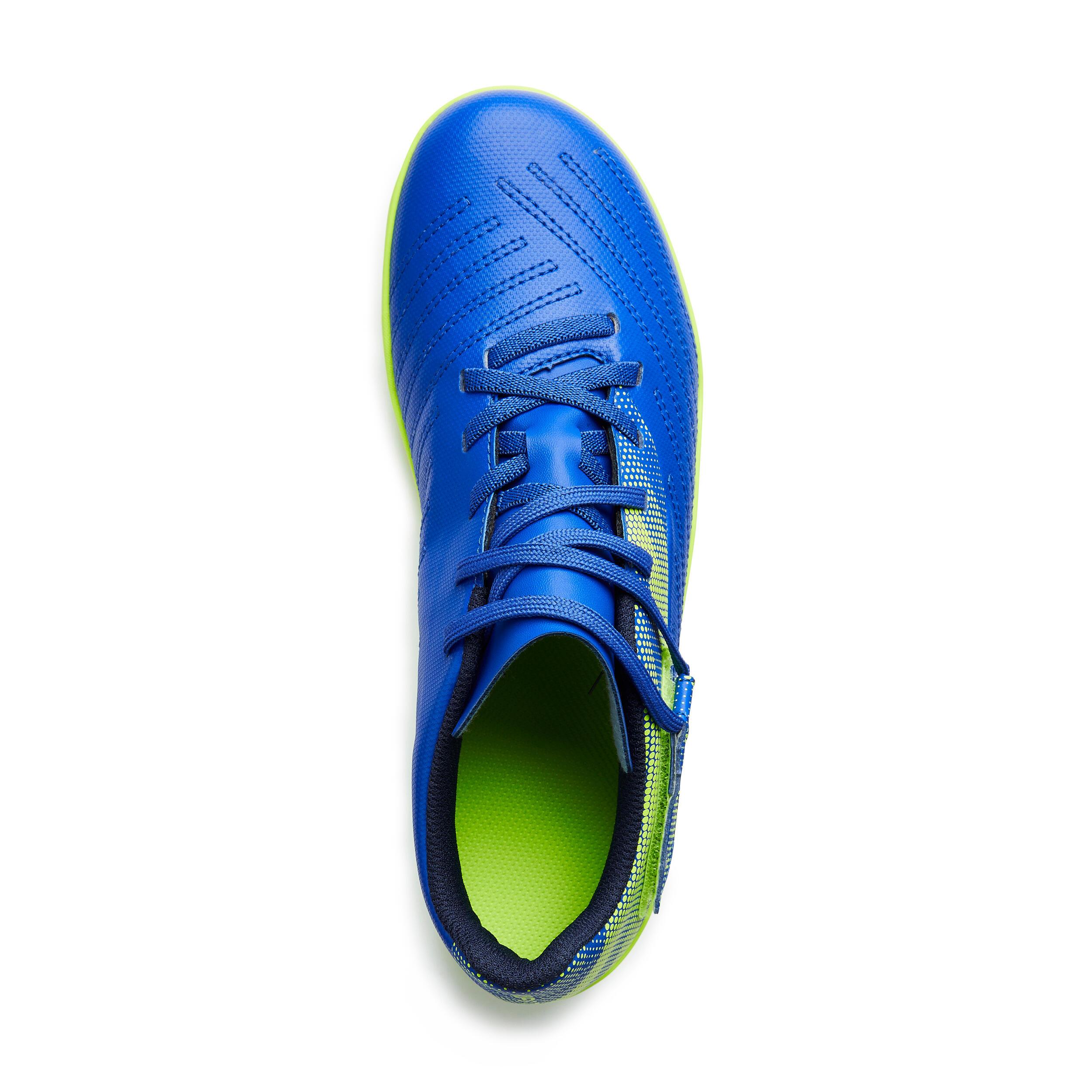 Kids' Soccer Cleats Agility 140 FG Blue/Yellow Deep indigo, Fluo lime yellow Kipsta