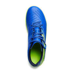 Chaussure de football enfant terrain sec AGILITY 140 FG Scratch Bleue Jaune