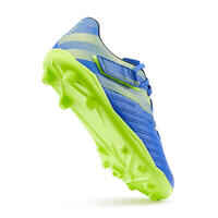 Kids' Dry Pitch Football Boots with Rip-Tabs Agility 140 FG - Blue/Yellow