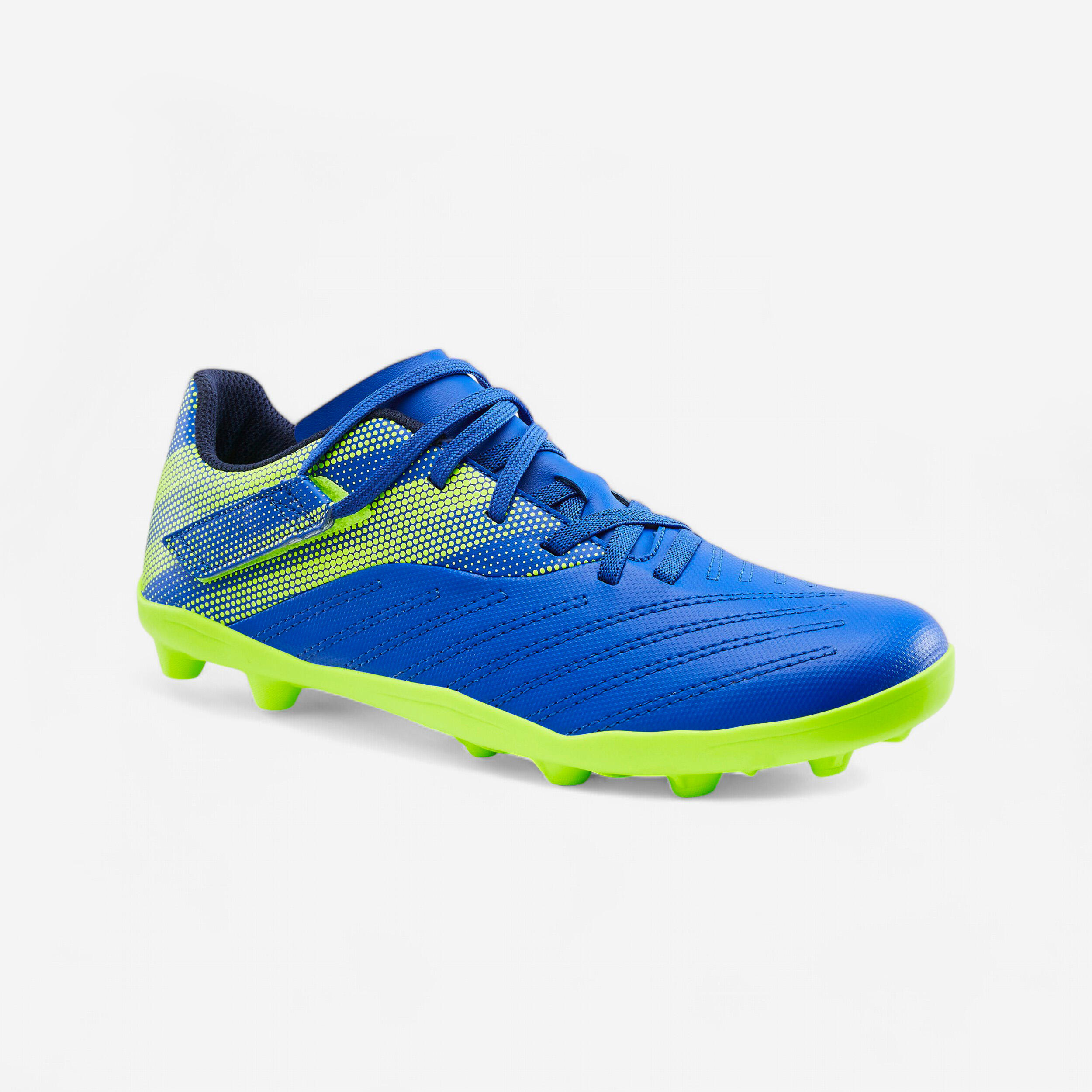 Kids Dry Pitch Football Boots with Rip Tabs Agility 140 FG Blue