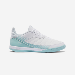 Chaussures de futsal femme Eskudo 500 blanches et bleues