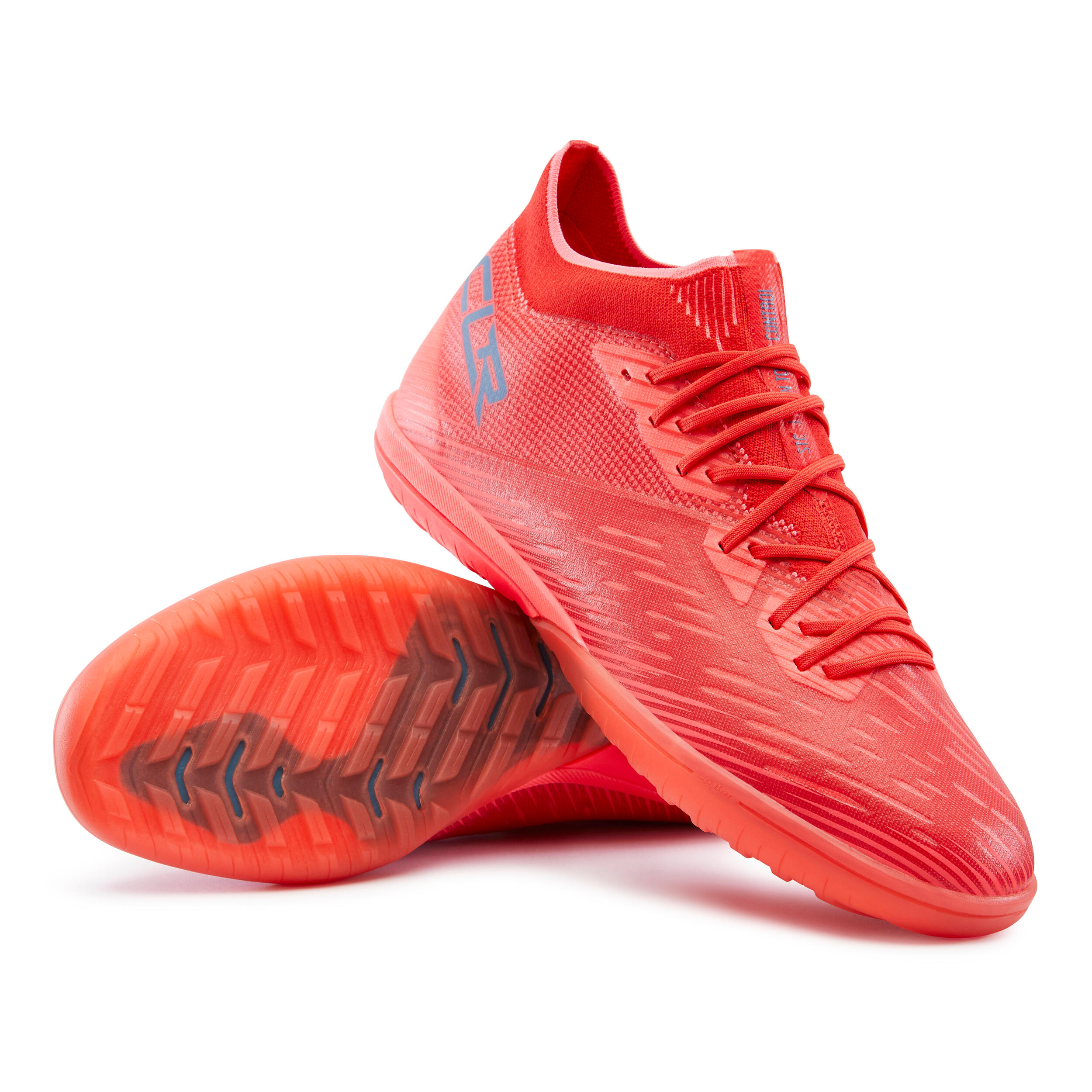 Botas de Fútbol multitacos CLR TF Adulto Neón Rojo 4/4