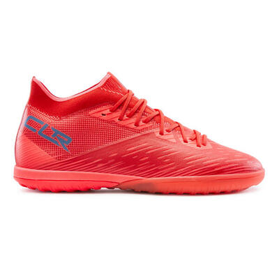 Botas de Fútbol multitacos CLR TF Adulto Burdeos Naranja