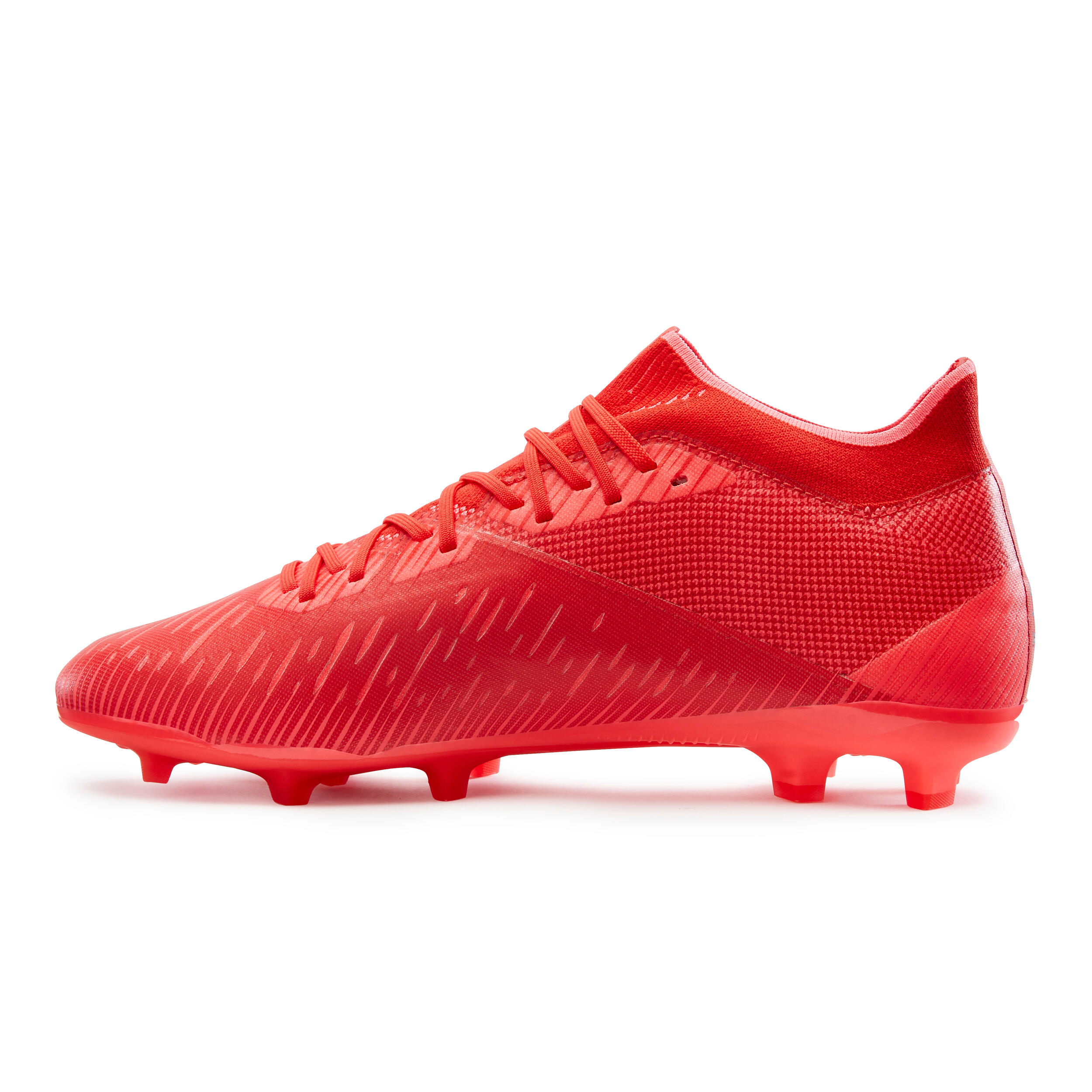 Chuteiras de Futebol CLR FG Adulto Pisos Secos Néon e Vermelho 2/14