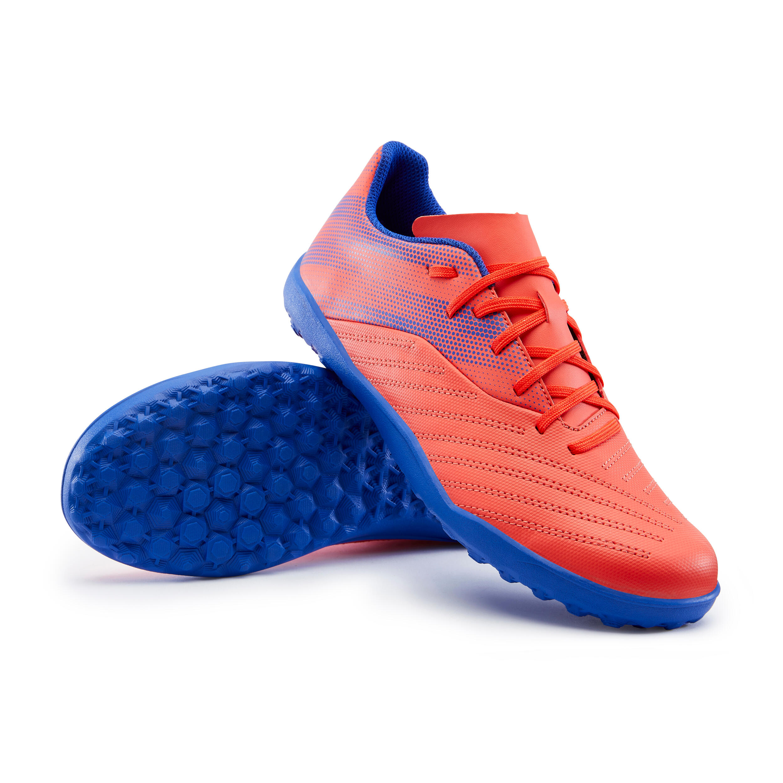 Botas de Fútbol Niños Kipsta Agility 140 HG Rojo Azul 8/9