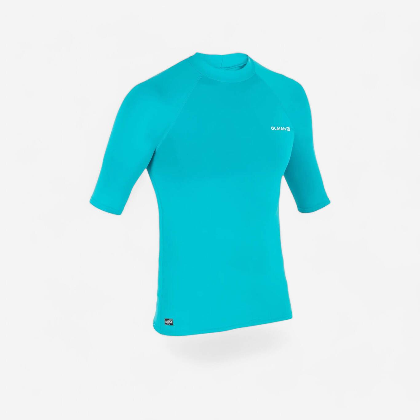 Men's short sleeve UV-protection T-shirt - 100 turquoise