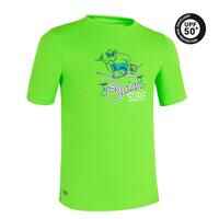 kids’ surfing anti-UV printed water T-Shirt - green