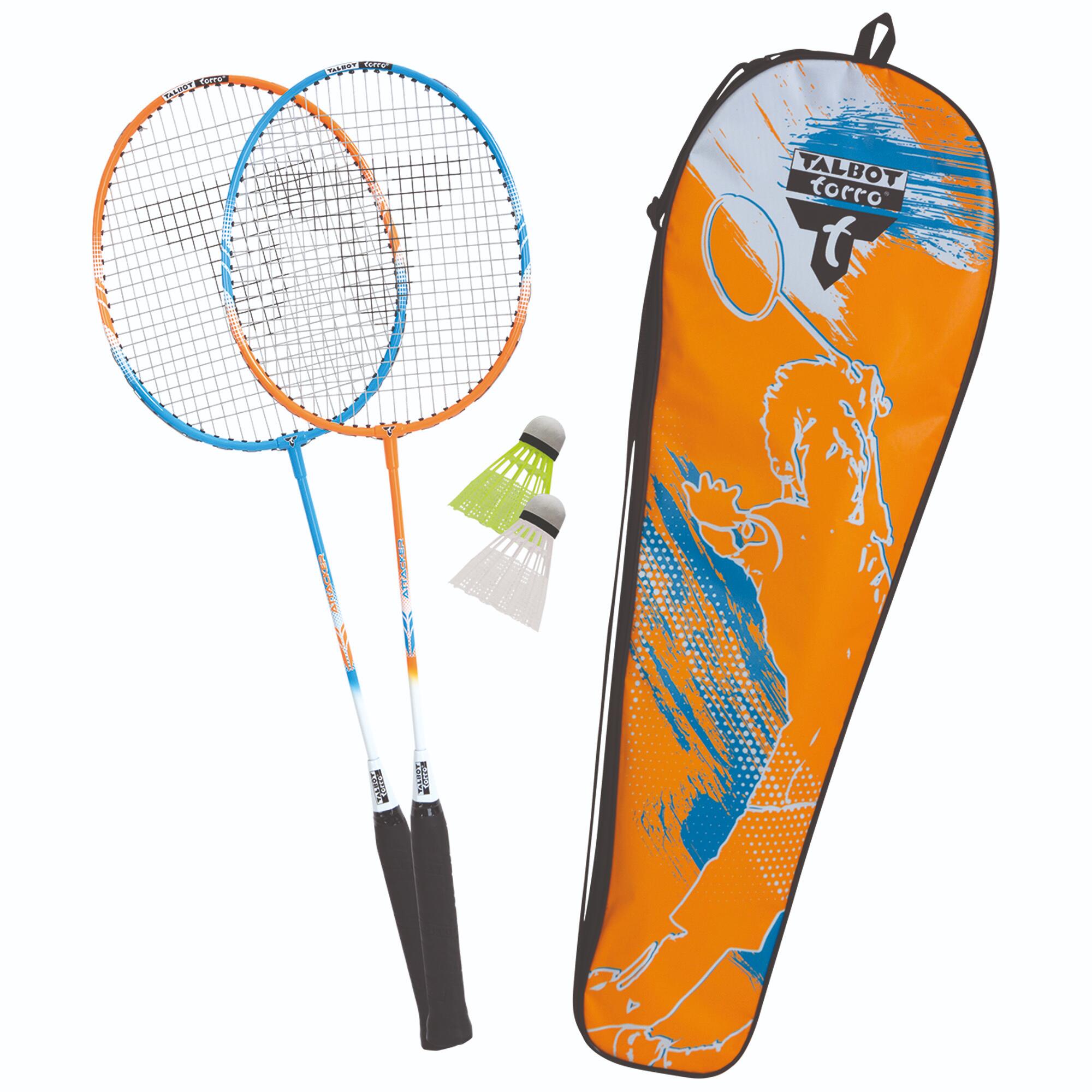 Talbot torro Badminton Set mit 2 Schlägern und 2 Kunststoff-Federbällen | 04015752494119 Talbot torro Badminton Set mit 2 Schlägern und 2 Kunststoff-Federbällen | 04015752494119