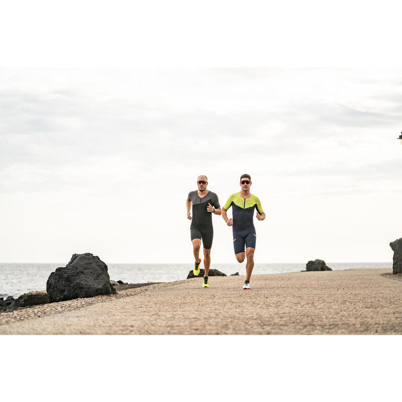 Triathlonanzug LD Herren dunkelblau/grün