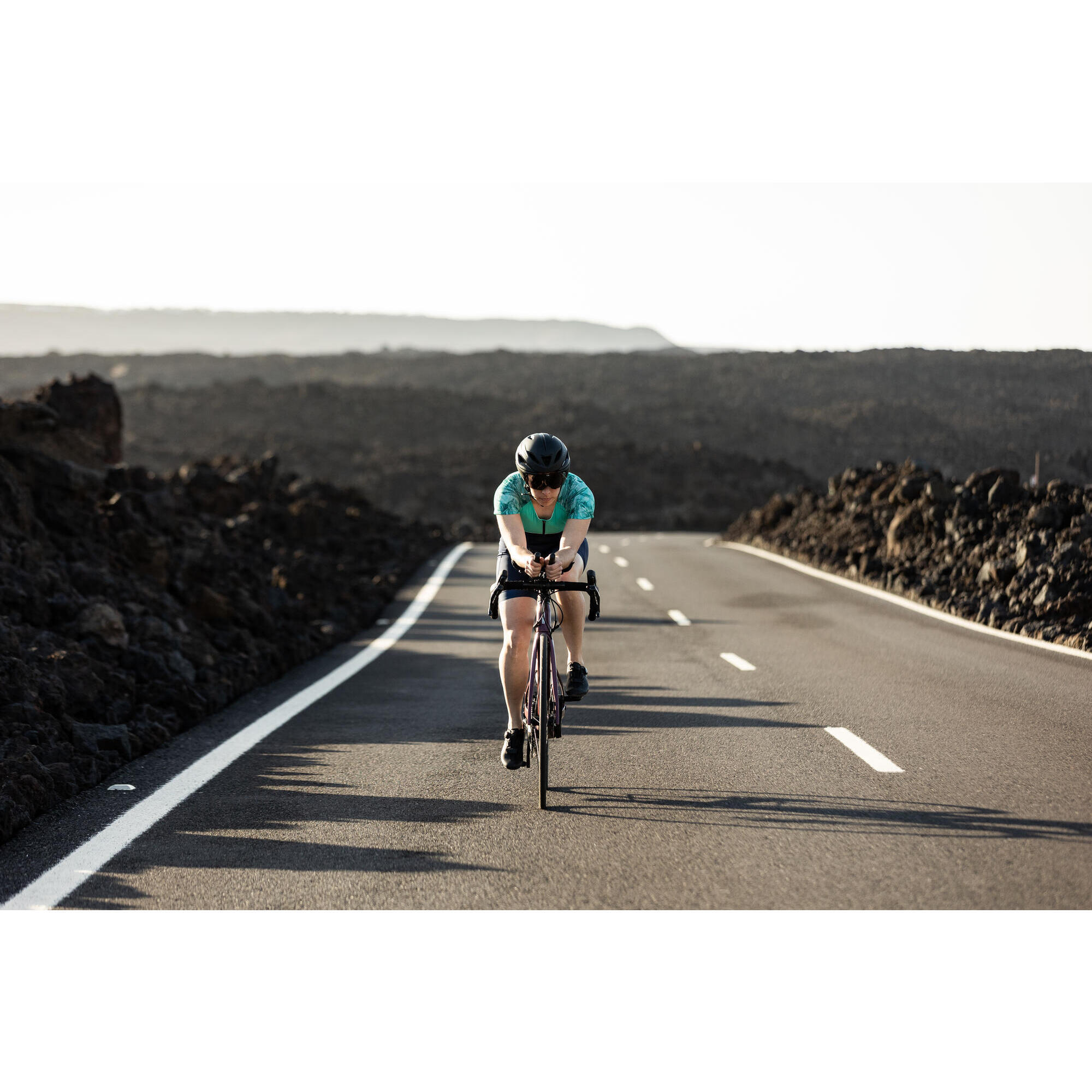 
Casque de vélo pour le triathlon avec visière détachable de catégorie 3 - noir - VAN RYSEL