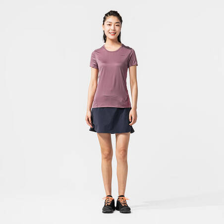 Women’s Mountain Walking Short-Sleeved T-Shirt MH100