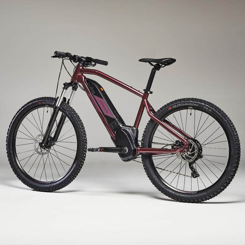 Bicicleta BTT Elétrica Semirrígida 27,5" Mulher E-ST 500 Ameixa