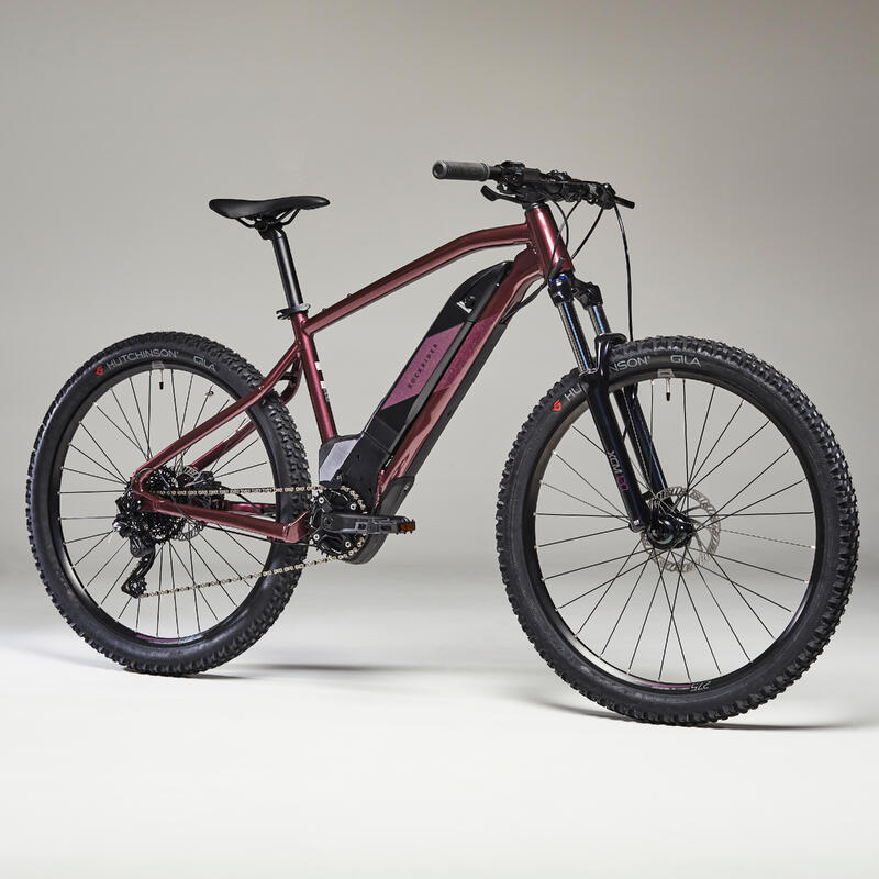 vélo VTT électrique semi-rigide 27,5" femme - E-ST 500 prune