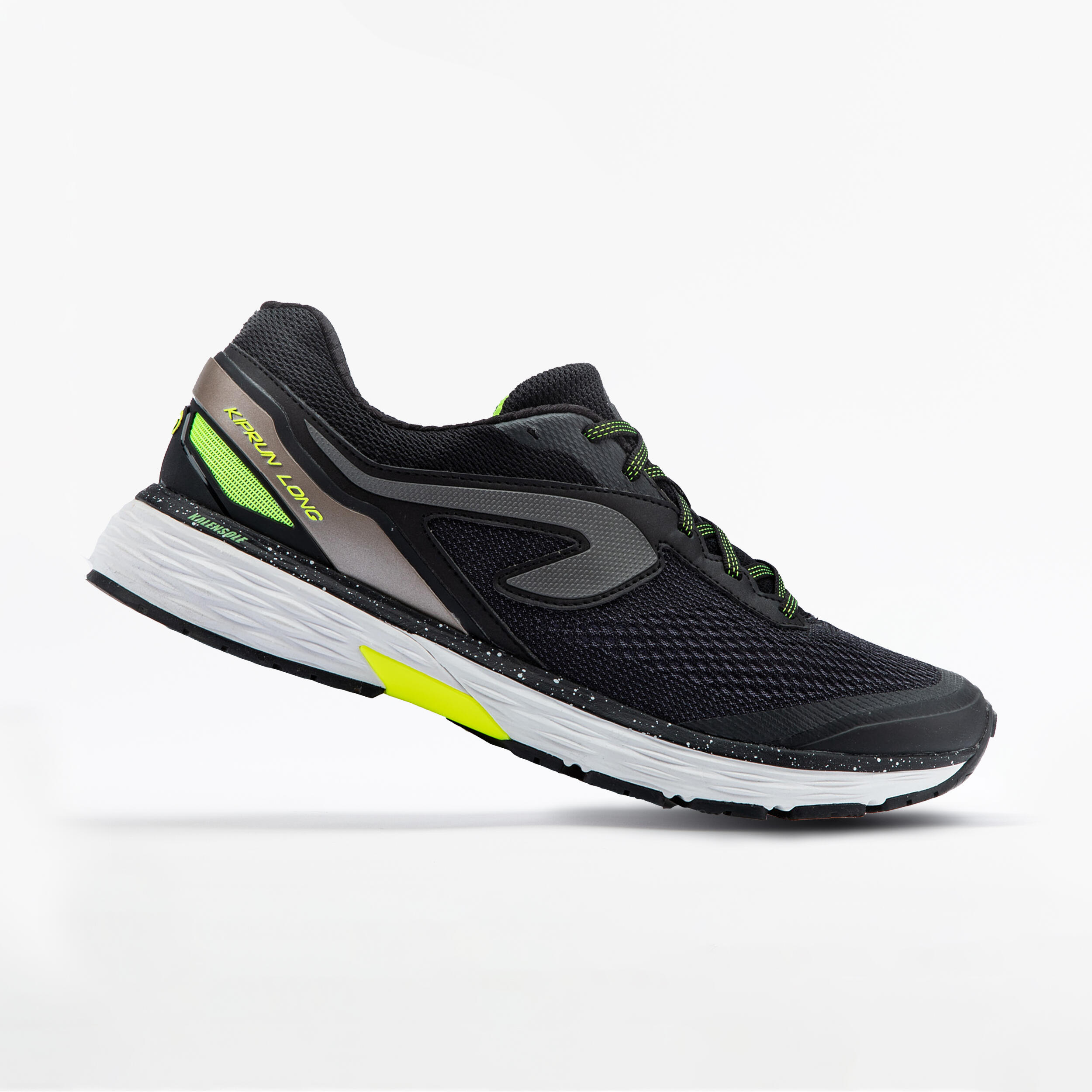 Chaussures de course sur route hommes - Kiprun long 2 noir/jaune - KIPRUN