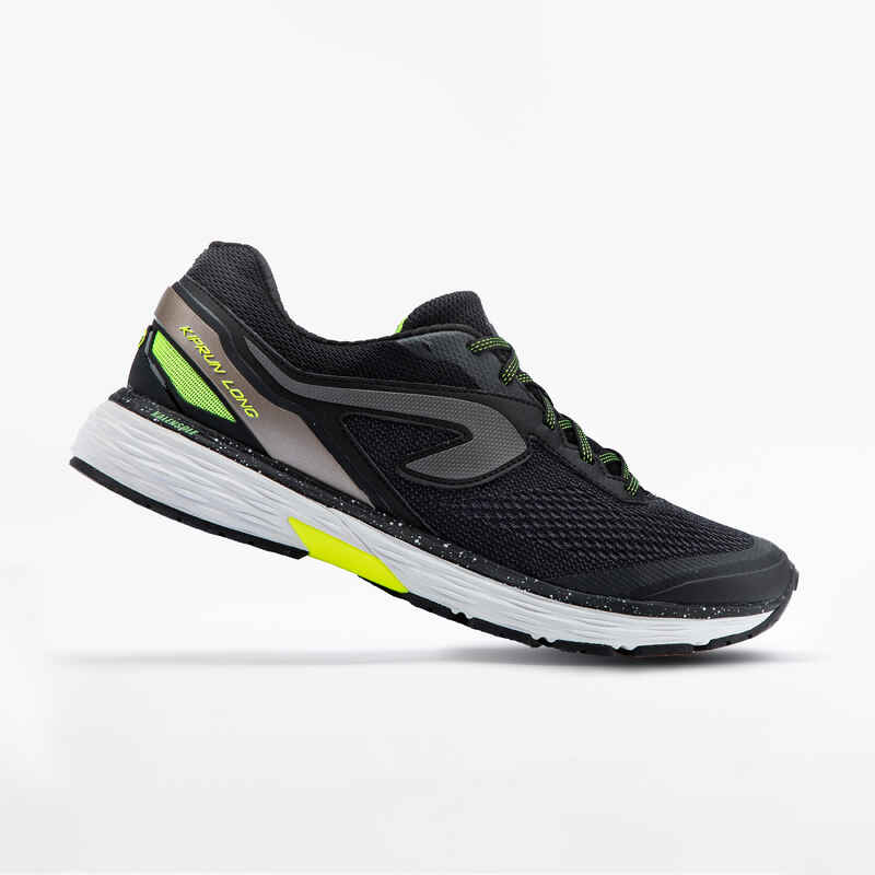 KIPRUN LONG 2 MEN'S RUNNING SHOES BLACK - YELLOW