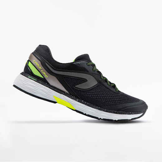 
      KIPRUN LONG 2 MEN'S RUNNING SHOES BLACK - YELLOW
  