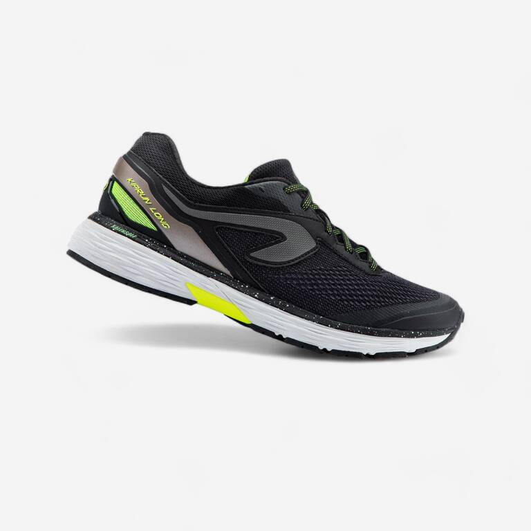 KIPRUN LONG 2 MEN'S RUNNING SHOES BLACK - YELLOW