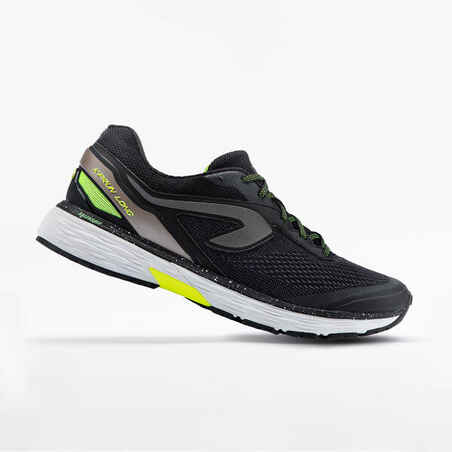 TENIS RUNNING HOMBRE KIPRUN LONG 2 NEGRO AMARILLO 